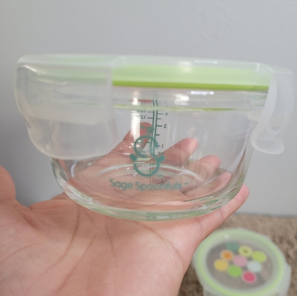 Sage Spoonfuls Glass Baby Food Containers with Lids, 4 Pack, 7 oz Baby Food Jars - Picture 10 of 10
